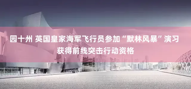 园十州 英国皇家海军飞行员参加“默林风暴”演习 获得前线突击行动资格