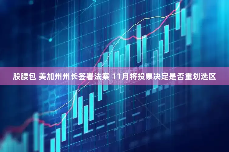 股腰包 美加州州长签署法案 11月将投票决定是否重划选区